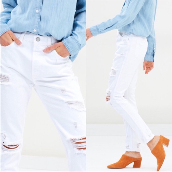 Boyish High Rise Waist Distressed Jeans Sz 26 NWT - Picture 3 of 8